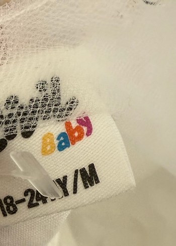 Civil Beyaz Fırfırlı Kız Çocuk Elbise