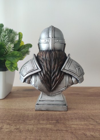Beden gri Renk Gimli Büst, El Yapımı Dekoratif Biblo