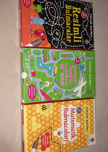 Çocuklar için Resimli ve Matematik Bulmacaları Etkinlik Kartları