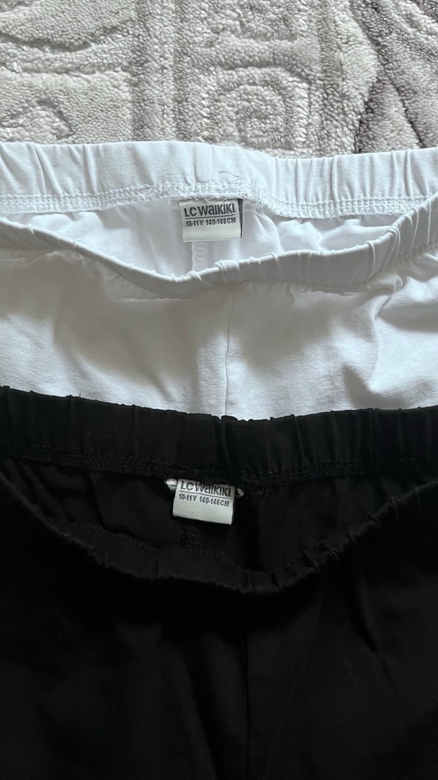 Kız Çocuk Beyaz Pamuklu Tayt - Görsel 2