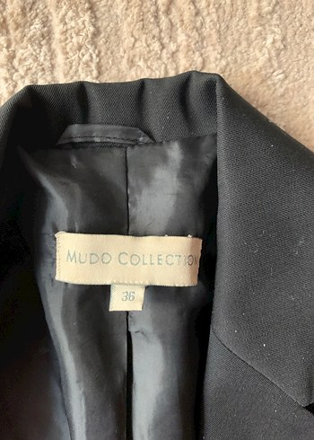 Kadın Siyah Kemerli Midi Blazer Ceket - Görsel 3