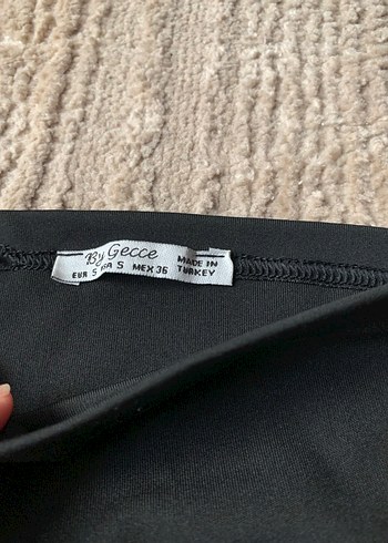 Siyah Straplez Uzun Kollu Triko Elbise - Görsel 2