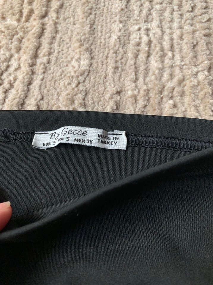 Siyah Straplez Uzun Kollu Triko Elbise - Görsel 2