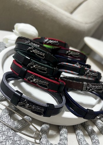 Renkli Çoklu Erkek deri Bileklikler K.atatürk imzalı - Görsel 3