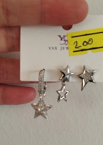 Parlak Mini Yıldız Küpeler