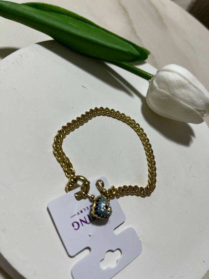 Altın Renkli Zincir Detaylı Kadın El Zinciri - Görsel 3