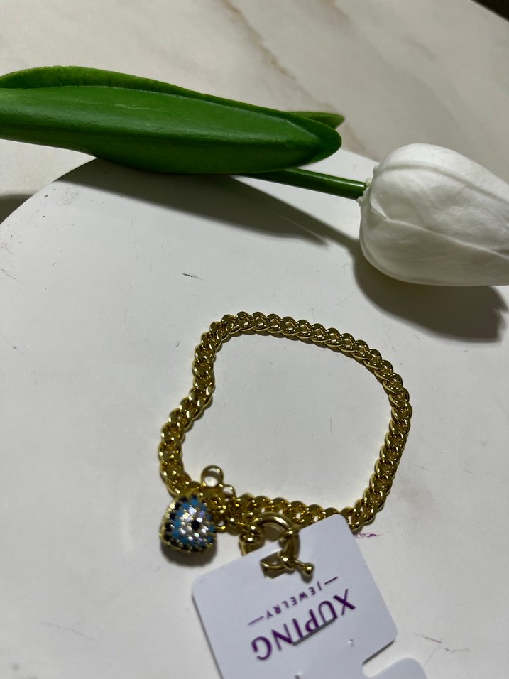 Altın Renkli Zincir Detaylı Kadın El Zinciri - Görsel 2