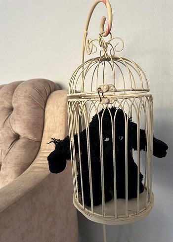 Beyaz Metal Kedi Aksesuar Kafesi - Görsel 3