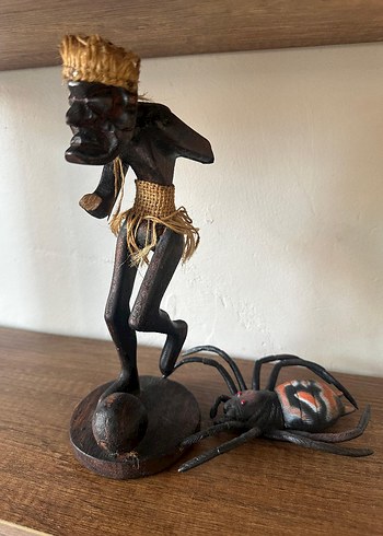 Kahverengi Ahşap Örümcekli Figürin - Görsel 2