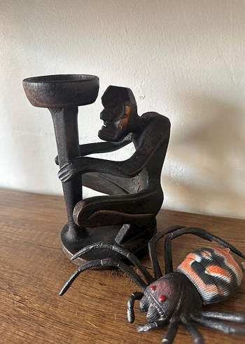 Kahverengi Ahşap Heykel Figür - Görsel 2