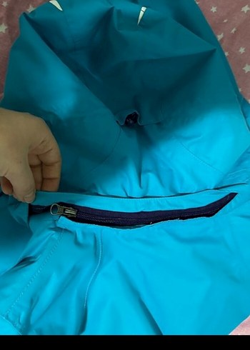 Mavi Fermuarlı Ceket kar montu - Görsel 9