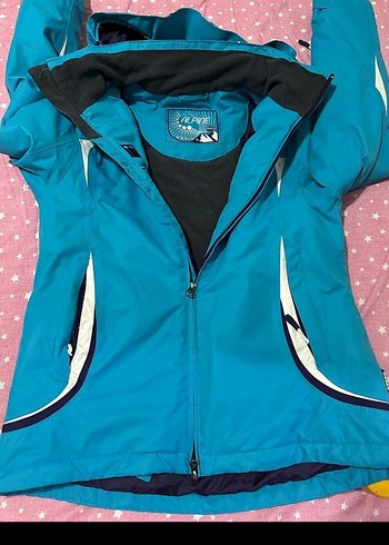 Mavi Fermuarlı Ceket kar montu - Görsel 8