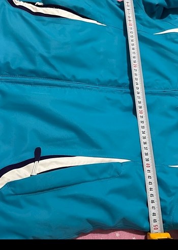 Mavi Fermuarlı Ceket kar montu - Görsel 4