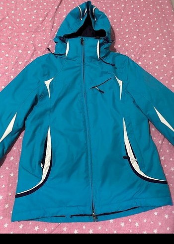 Mavi Fermuarlı Ceket kar montu - Görsel 7