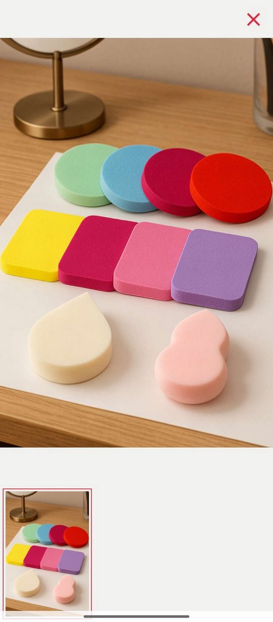 Pastel Renkli Çoklu Makyaj Süngeri Seti - Görsel 3