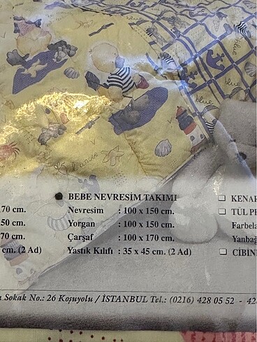 Beden bebek nevresim takımı
