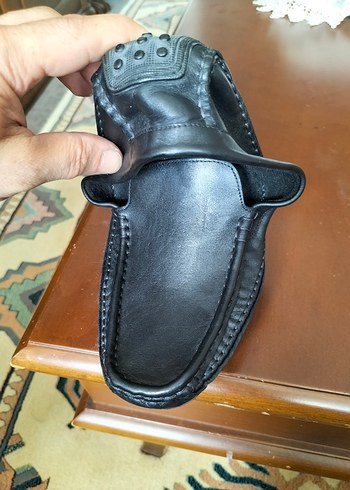 Siyah Deri Biker Ayakkabı Kılıfı