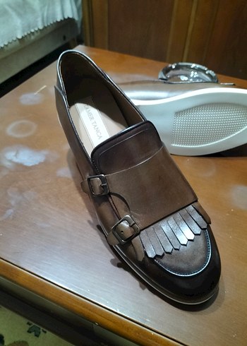 Kahverengi Deri Tokalı Erkek Klasik Ayakkabı - Görsel 2