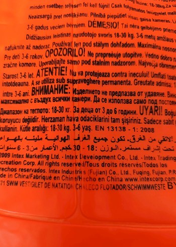 Beden Renkli Turuncu can yeleği
