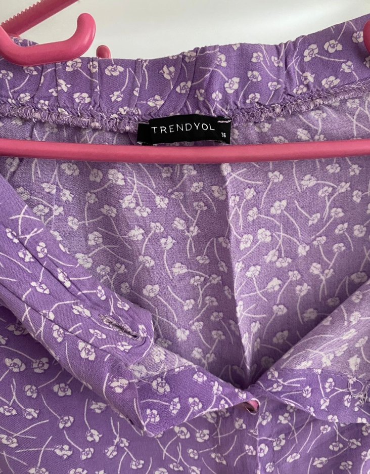 Mor Düğmeli Trendyomilla etek - Görsel 3