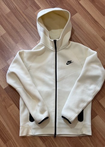 Erkek Beyaz Nike Fermuarlı Sweatshirt