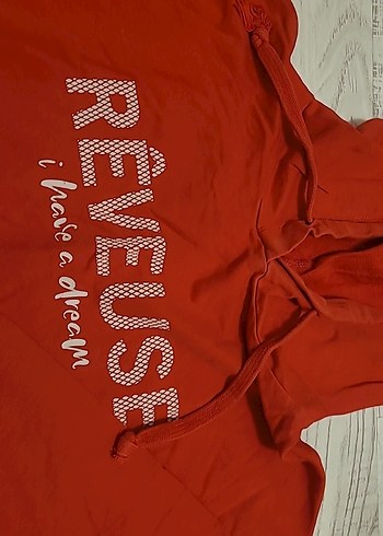LC Waikiki Kırmızı Kapüşonlu Kadın Sweatshirt