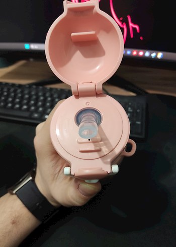 SHOTAY Panda Desenli Pembe Çocuk Termosu 430ml - Görsel 2