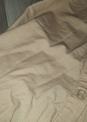 Bej Düğmeli Midi Etek - Görsel 2