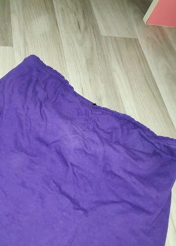 koyu mor üzeri büzgülü crop - Görsel 2