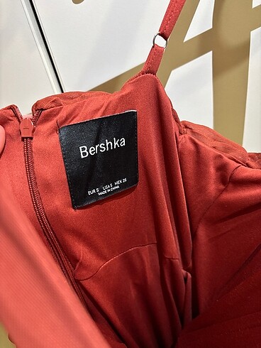 s Beden bordo Renk bershka korse detay elbise