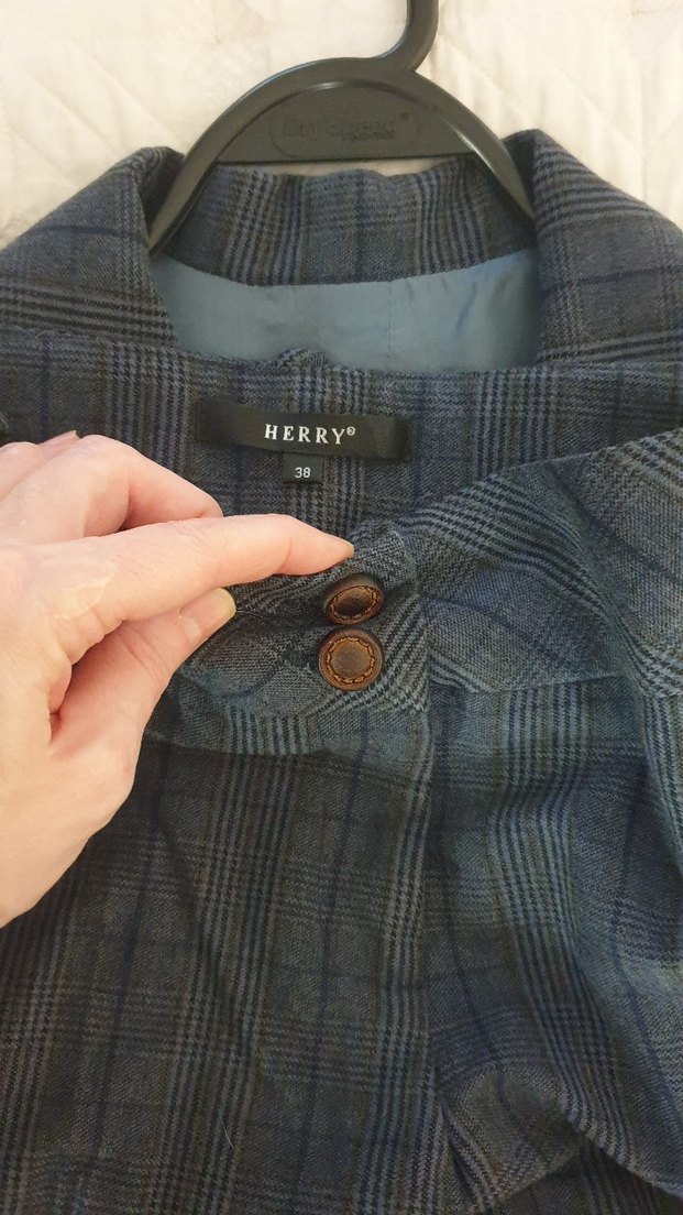 Düğmeli Kadın Blazer Ceket ve pantalon - Görsel 4