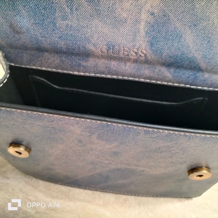 Zincir Detaylı Mavi Denim Kadın Çanta - Görsel 4