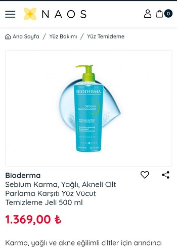 Bioderma Sébium Köpüren Yüz Temizleyici 500 ml - Görsel 2