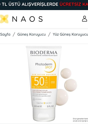 Bioderma Photoderm Spot SPF 50 Güneş Koruyucu 150 ml - Görsel 3