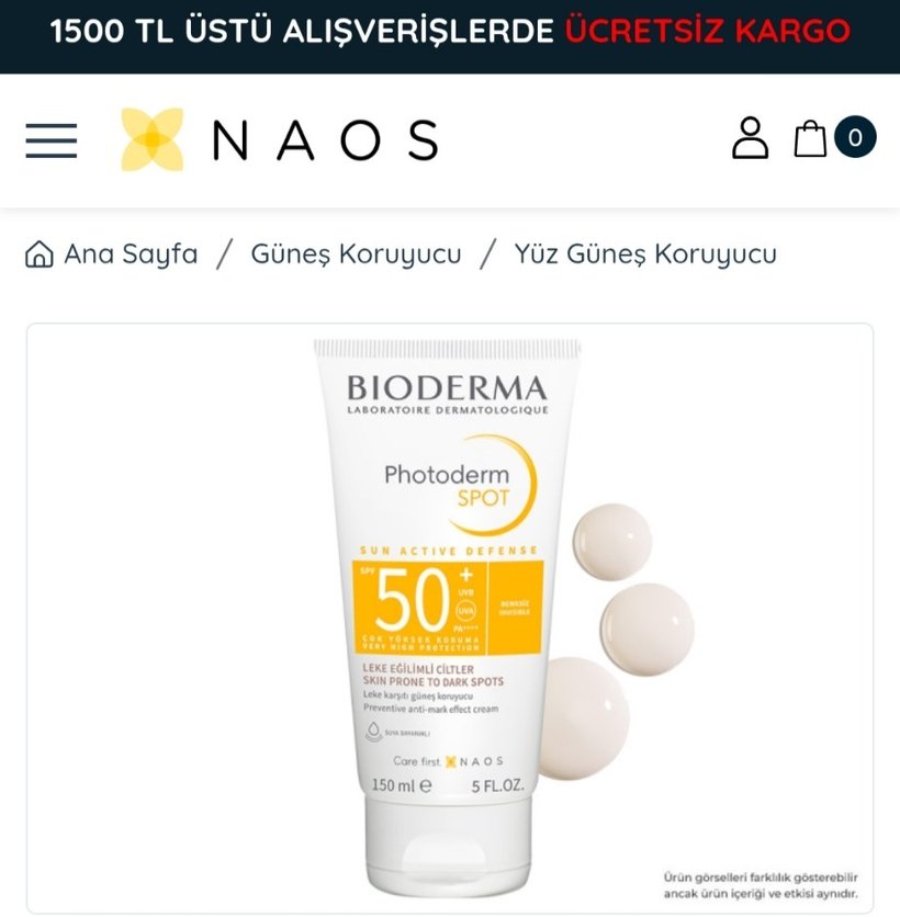 Bioderma Photoderm Spot SPF 50 Güneş Koruyucu 150 ml - Görsel 3