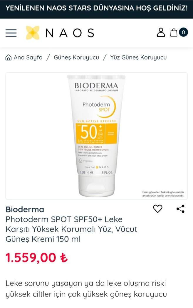 Bioderma Photoderm Spot SPF 50 Güneş Koruyucu 150 ml - Görsel 2