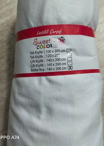 Beyaz Battal boy lastikli çarşaf çift kişilik - Görsel 2