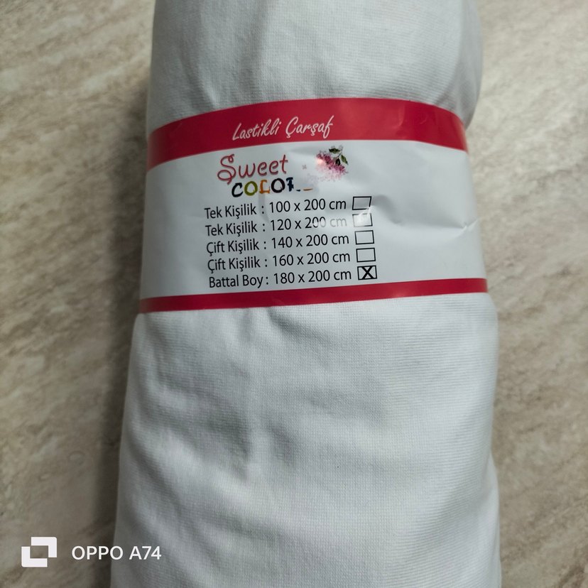 Beyaz Battal boy lastikli çarşaf çift kişilik - Görsel 2