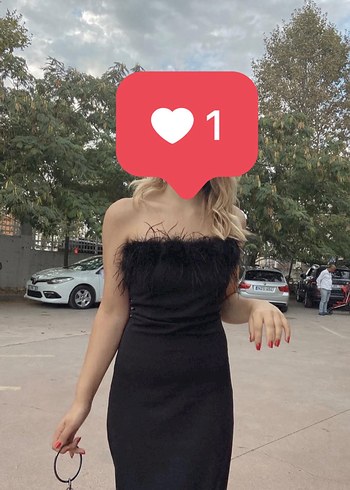 Trendyol & Milla Siyah Straplez Uzun Kadın Abiye Elbise