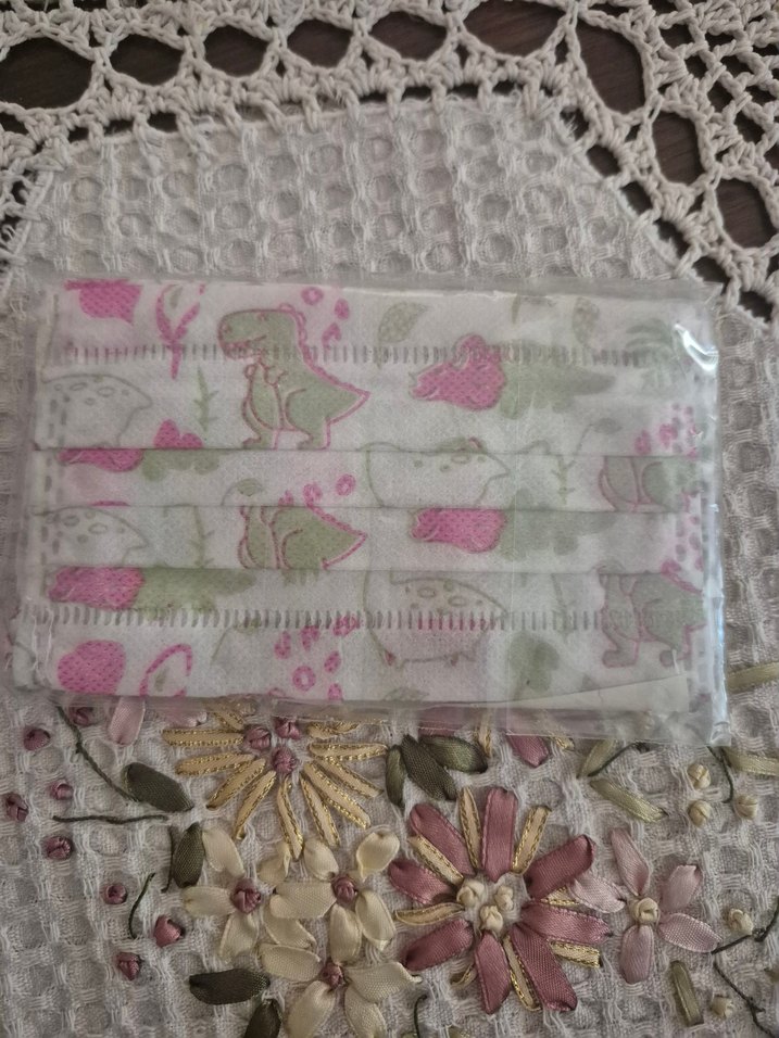 3 Katlı Çocuk Yüz Maskesi Lastikli 5'li - Görsel 2