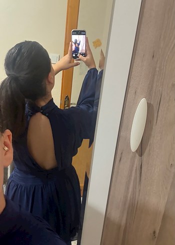 Trendyol & Milla Fırfırlı Lacivert Mini Elbise