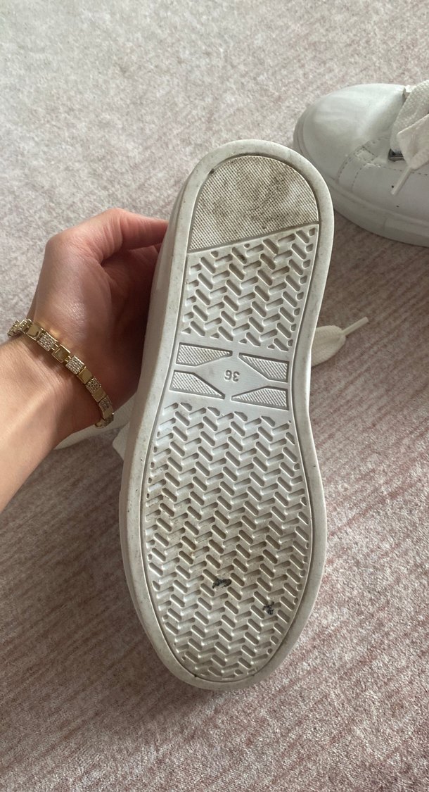 Kız Çocuk Beyaz Cırt Cırtlı Spor Ayakkabı - Görsel 2