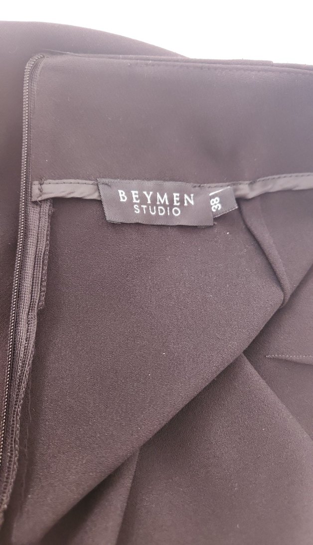 Siyah Volanlı Midi etek - Görsel 3