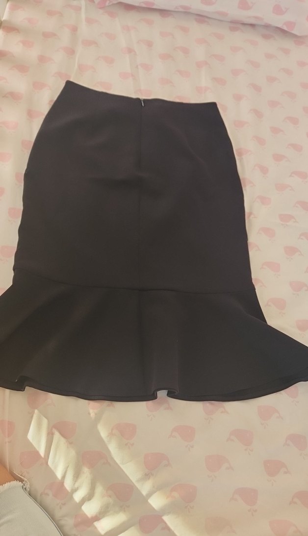 Siyah Volanlı Midi etek - Görsel 2