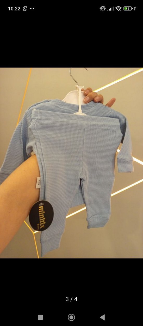 Mavi Triko Erkek Bebek Takımı - Görsel 3