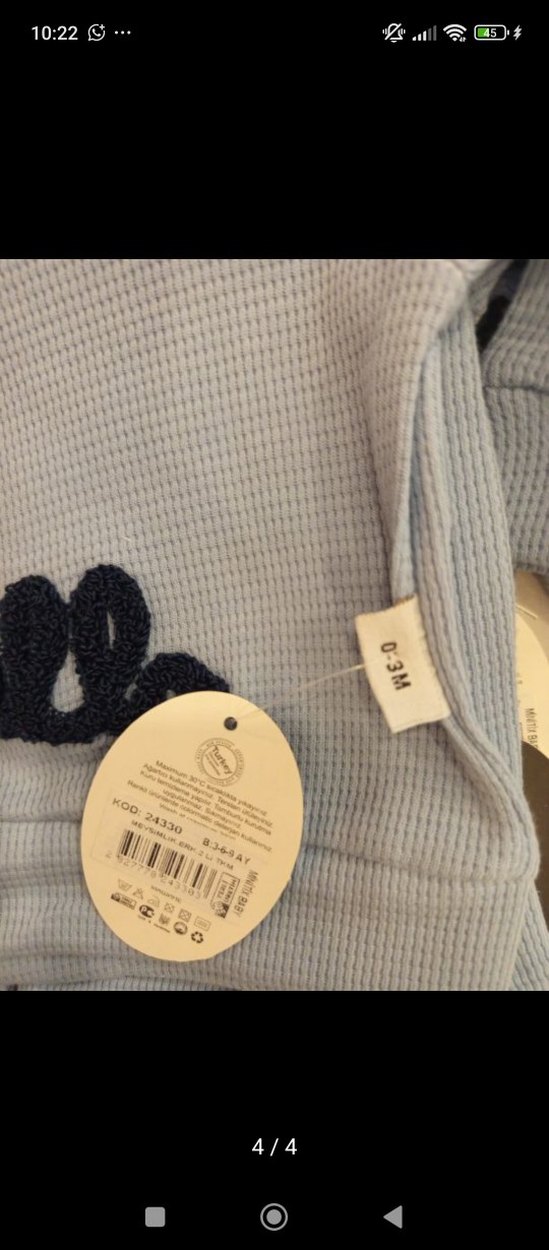 Mavi Triko Erkek Bebek Takımı - Görsel 4