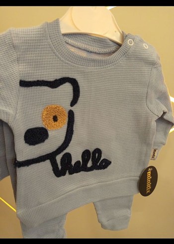 Gri Erkek Bebek Uzun Kollu Triko Takım - Görsel 2