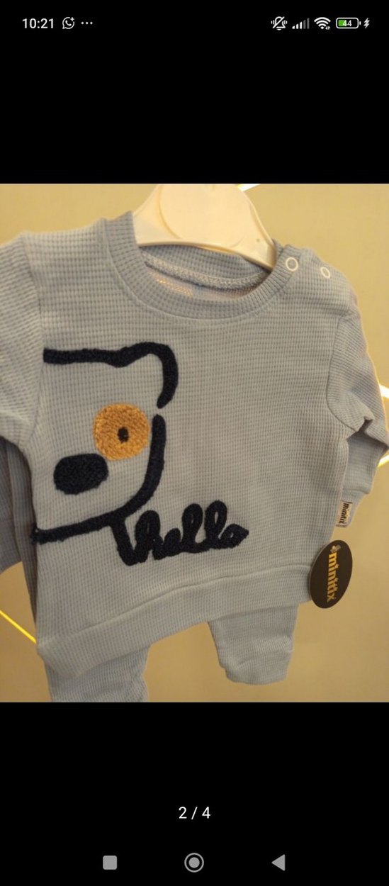 Gri Erkek Bebek Uzun Kollu Triko Takım - Görsel 2