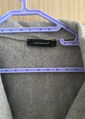 Gri Uzun Kadın Kaban - Görsel 3