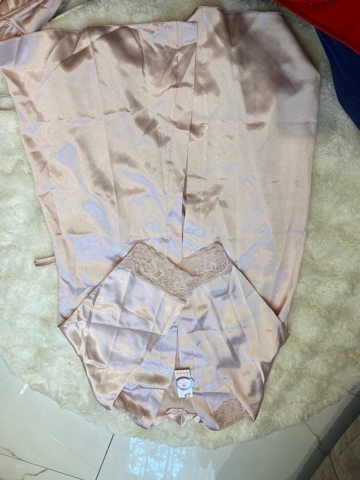 Nakışlı pudra Kadın Kısa Kollu Pijama Takımı - Görsel 5